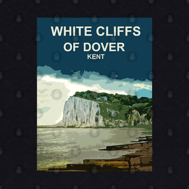 White Cliffs of Dover, Kent, England. British coast by BarbaraGlebska